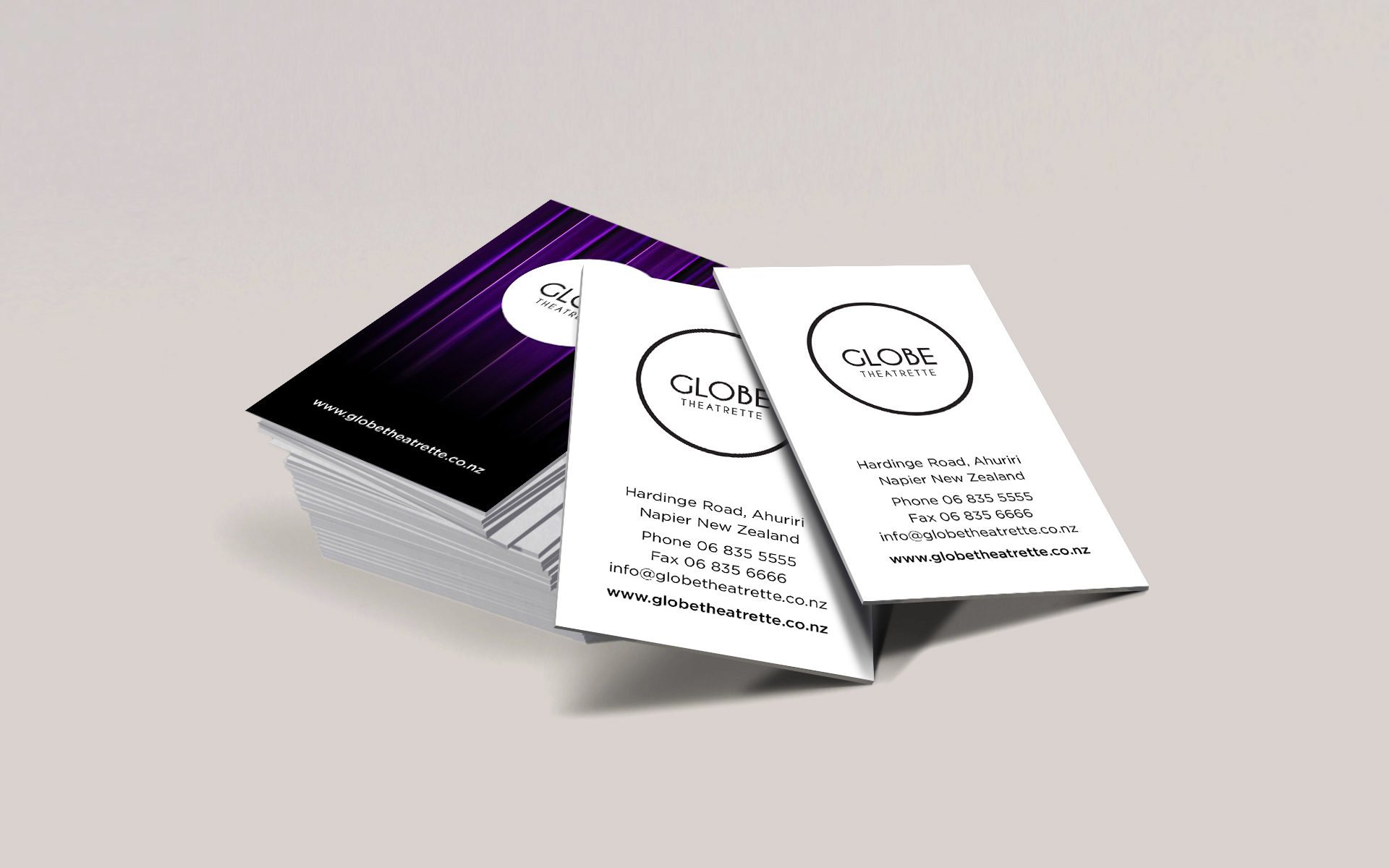 Globe Theatrette Brand Design.