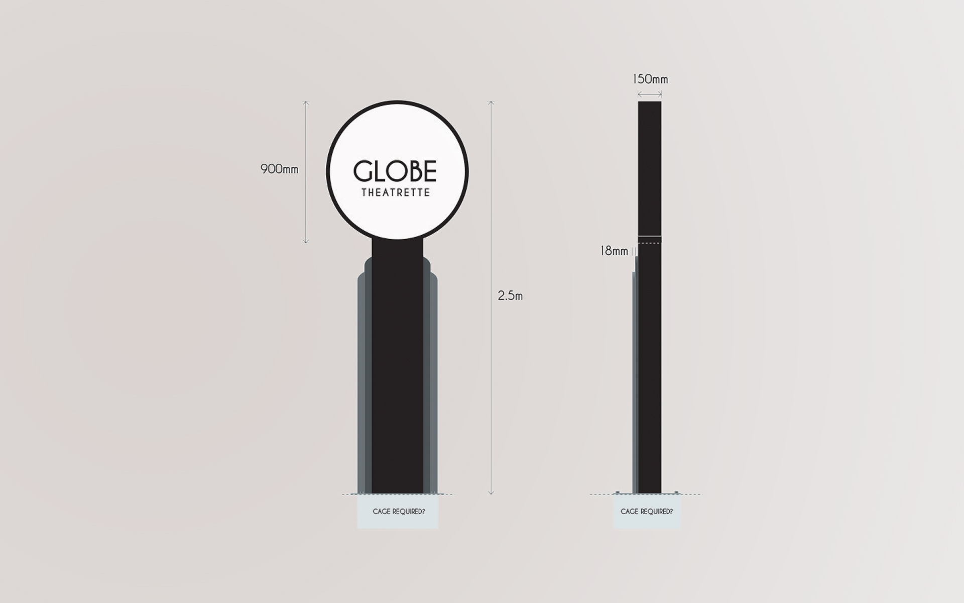 Globe Theatrette Brand Design.