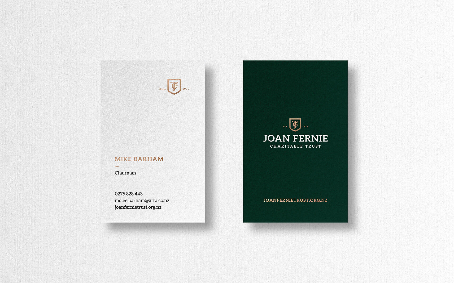 Joan Fernie Trust Brand Design.