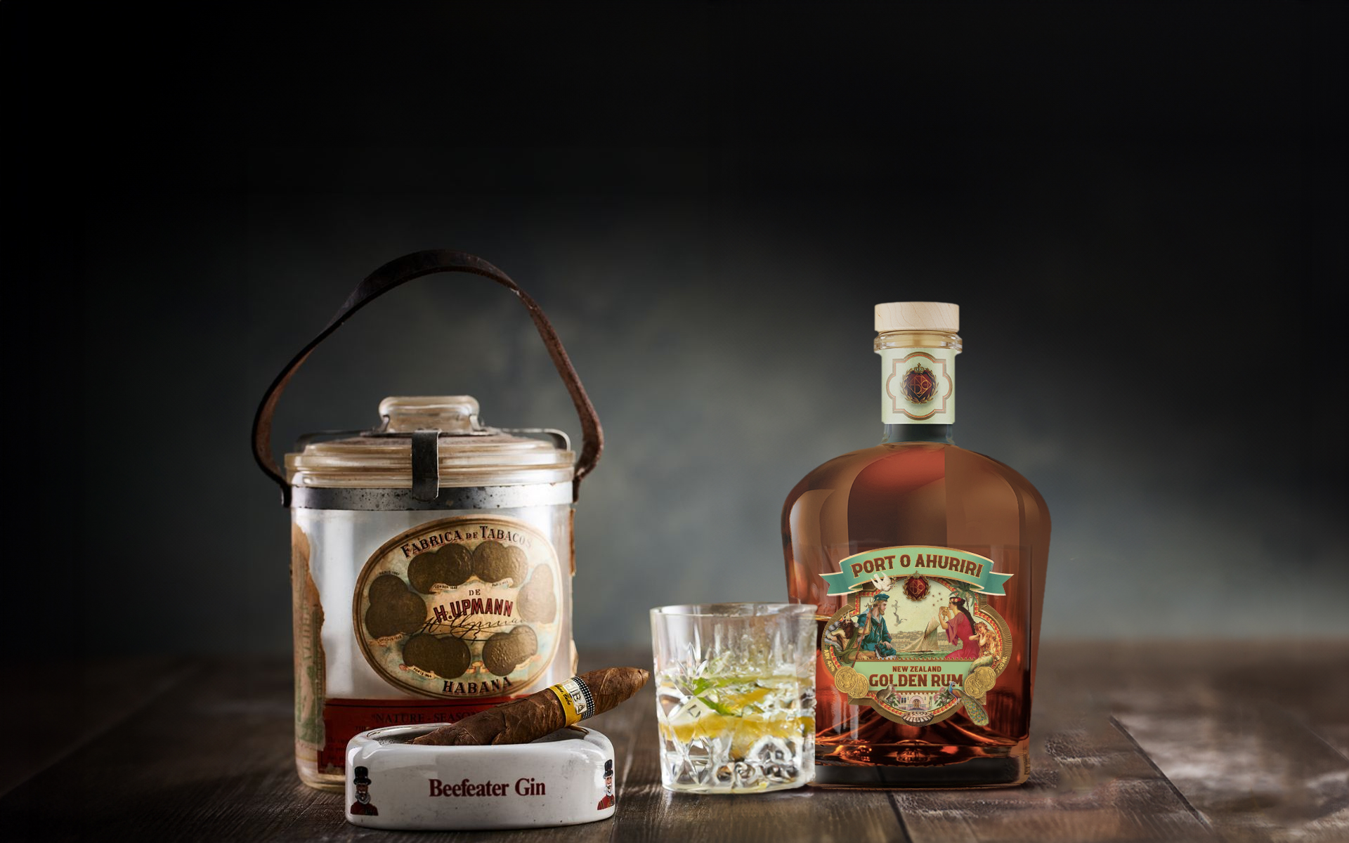 National Distillery Label Design.