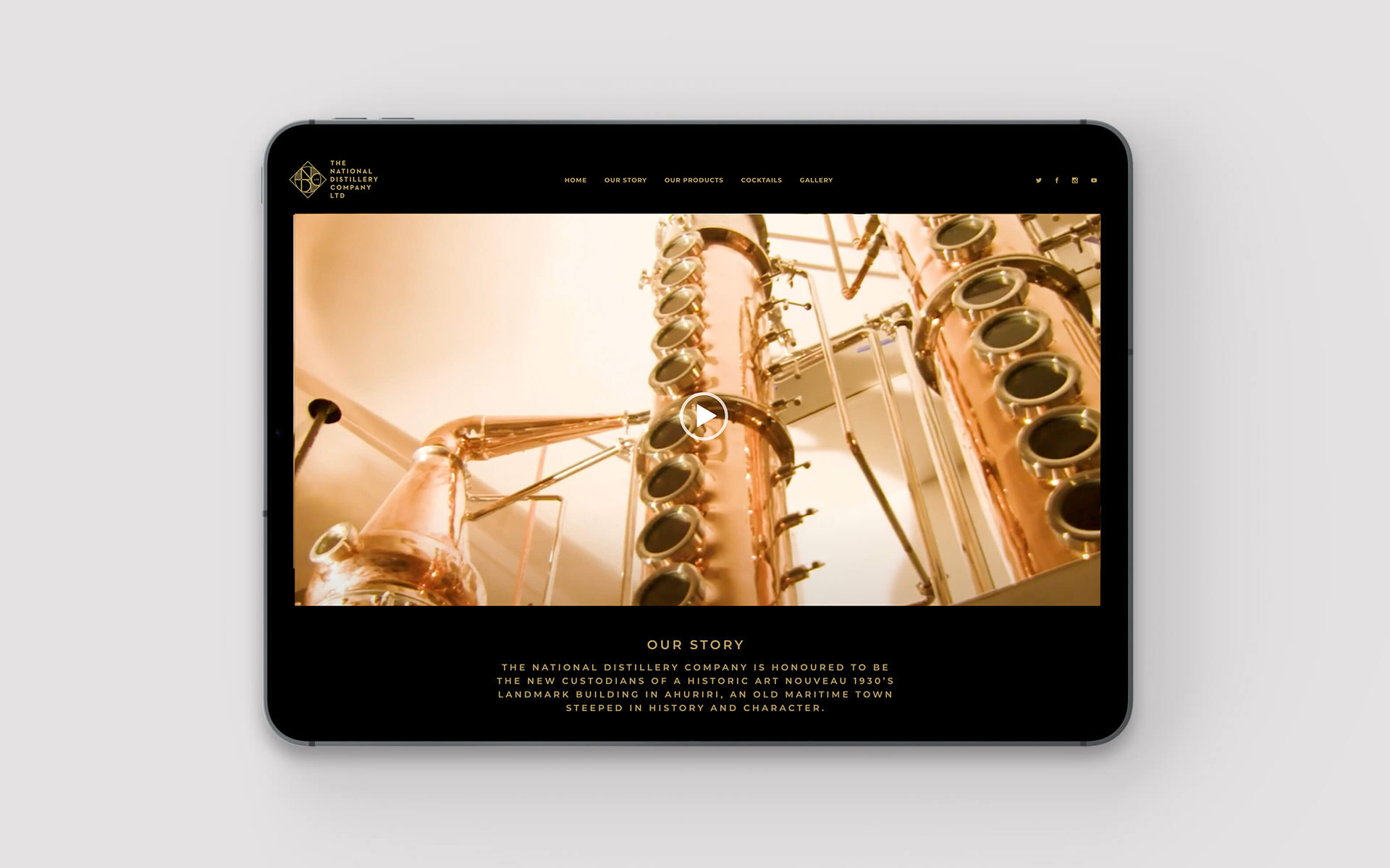 National Distillery Label Design.